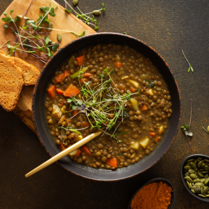 Sweet Potato and lentil soup recipe